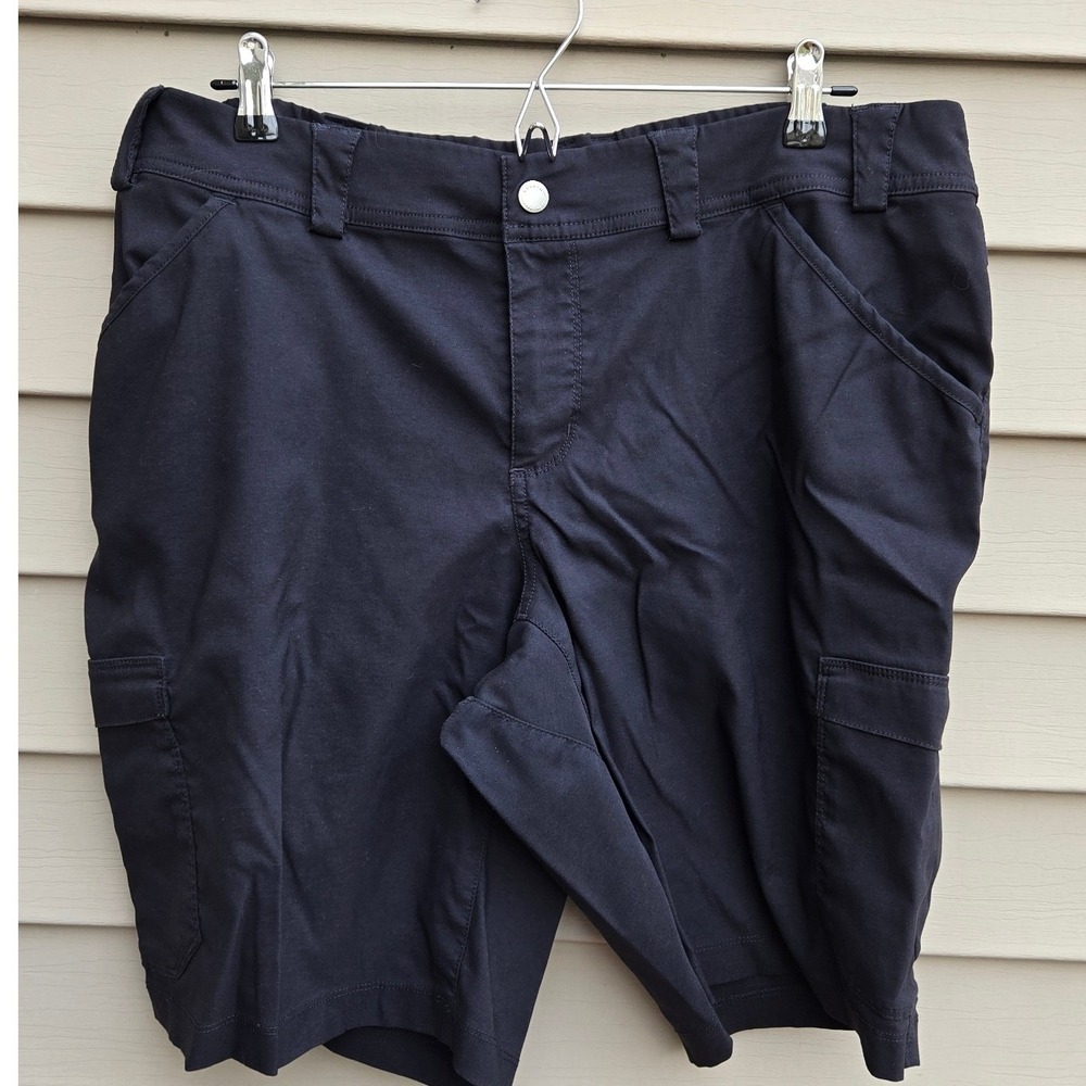 Duluth Trading Co Dry on the Fly Cargo Shorts Black Women 16 Hiking Outdoor